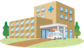 送醫急救醫院示意插圖